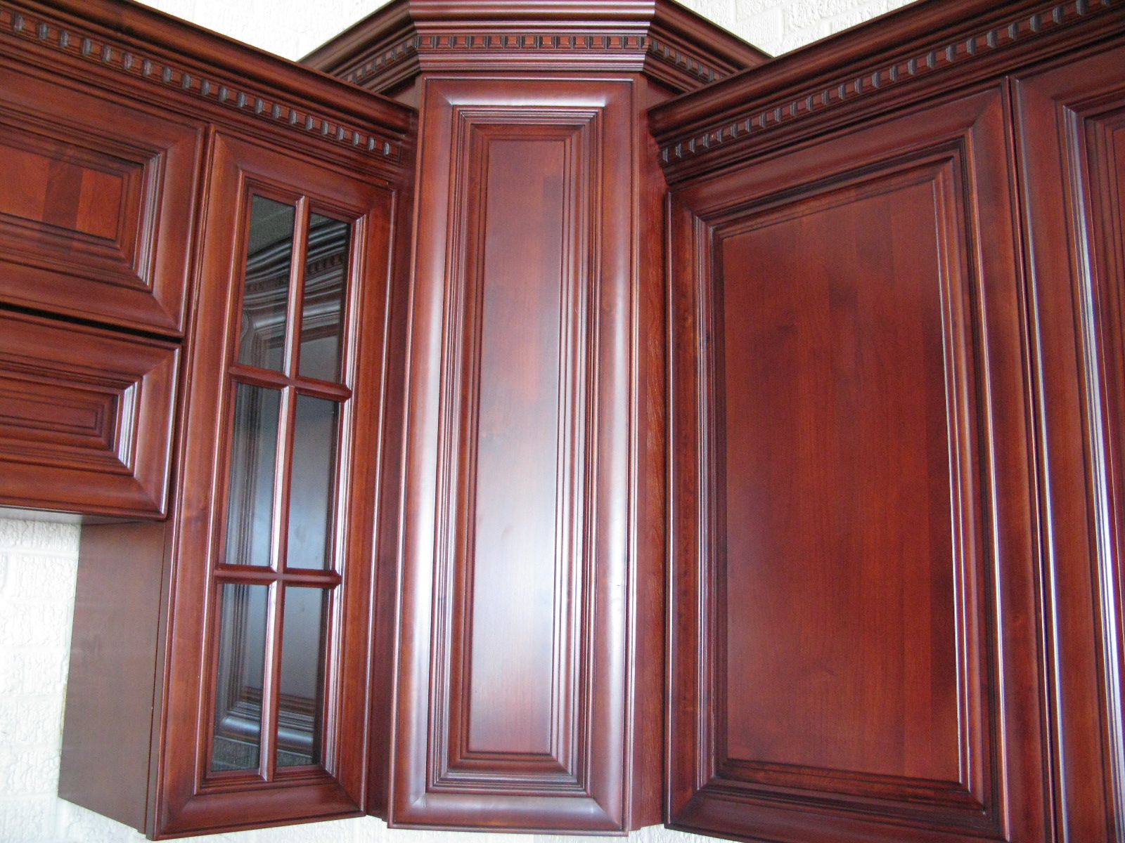 Furniture Interior Kitchen Bamboo Cabinets Reddish Brown Maple Rta
